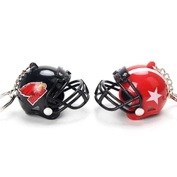 Creative Rugby Helmet Keychain Pendant American Football Souvenir Sports Jewelry Mini Helmet Car Key ring Bag Ornament Key Chain