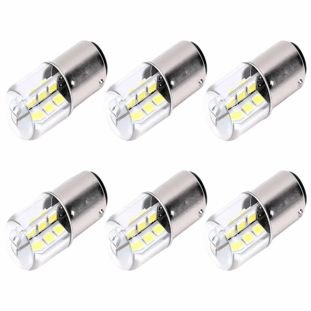 6 Pack Compact BA15D LED Bulb 3W AC/DC12V Bayonet Base Bulb Dimmable Double Contact Light Bulb Back Up Light