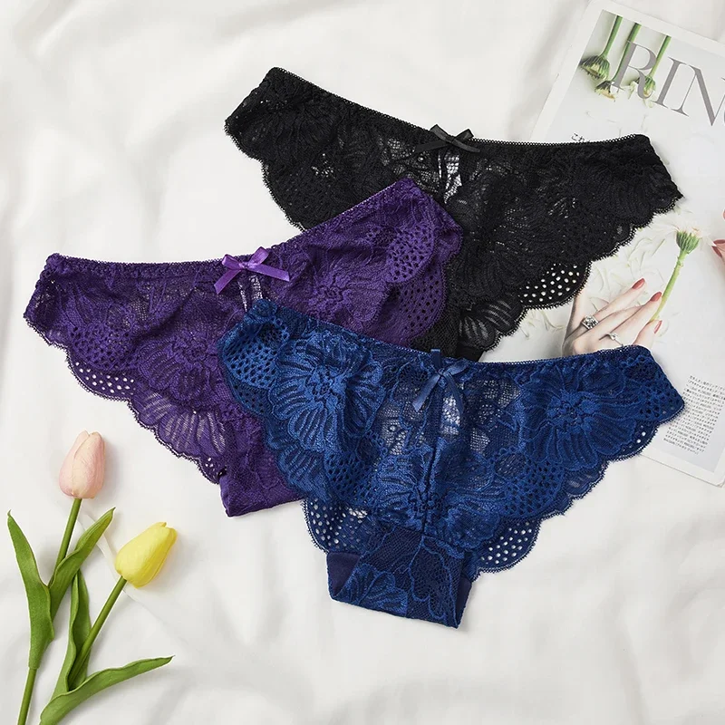 

Panties Sexy Lace Transparent Briefs Underwear for Woman Low Waist Female Low-Rise Underwear Comfort Intimates Clothing