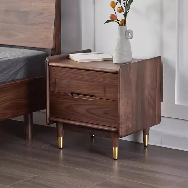All solid wood bedside table, simple modern storage, bedside table, drawer cabinet