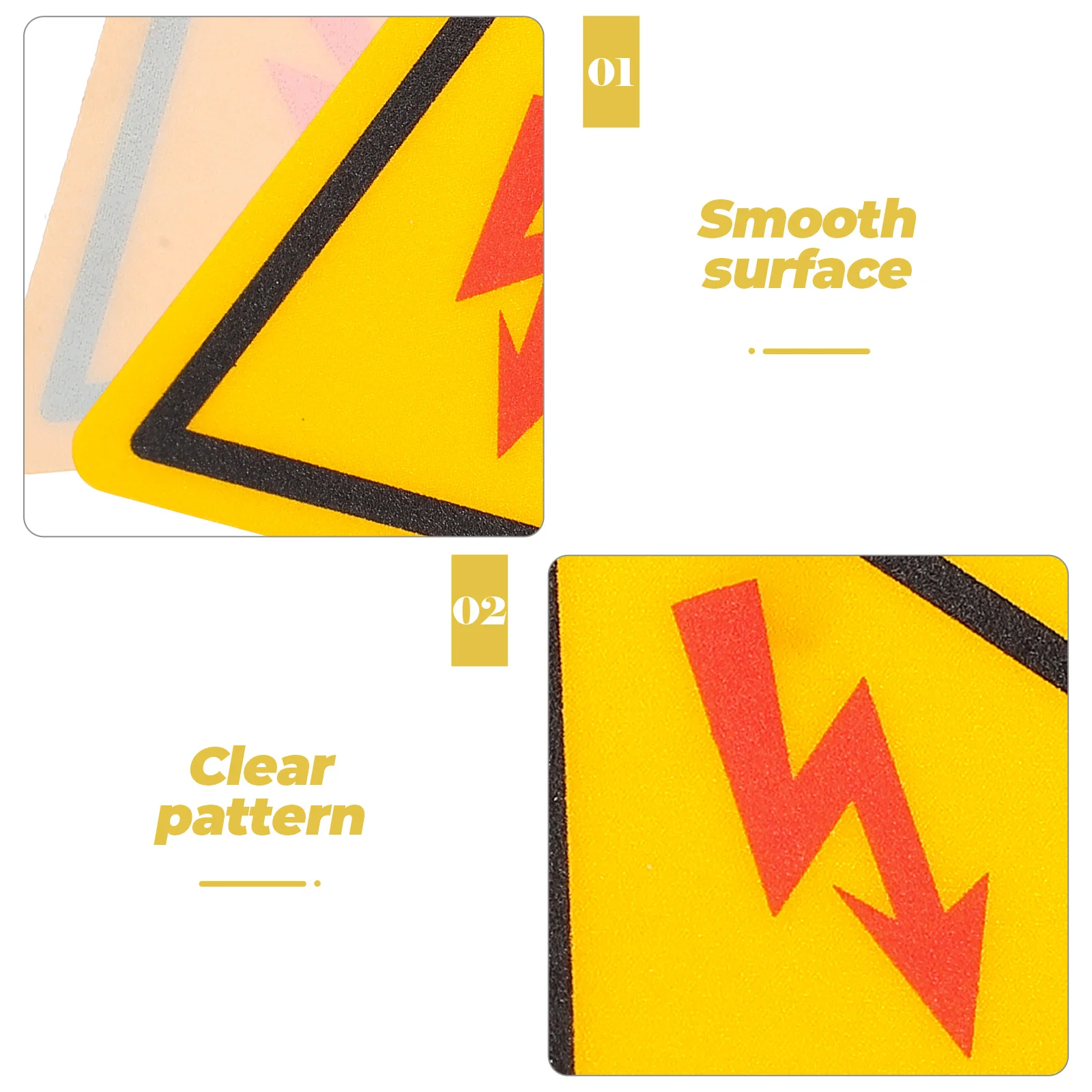 

2pcs High Voltage Electric Sign Sticker 45mm Triangular Oil Resistant Warning Labels Electrical Panel Safety Caution Stickers