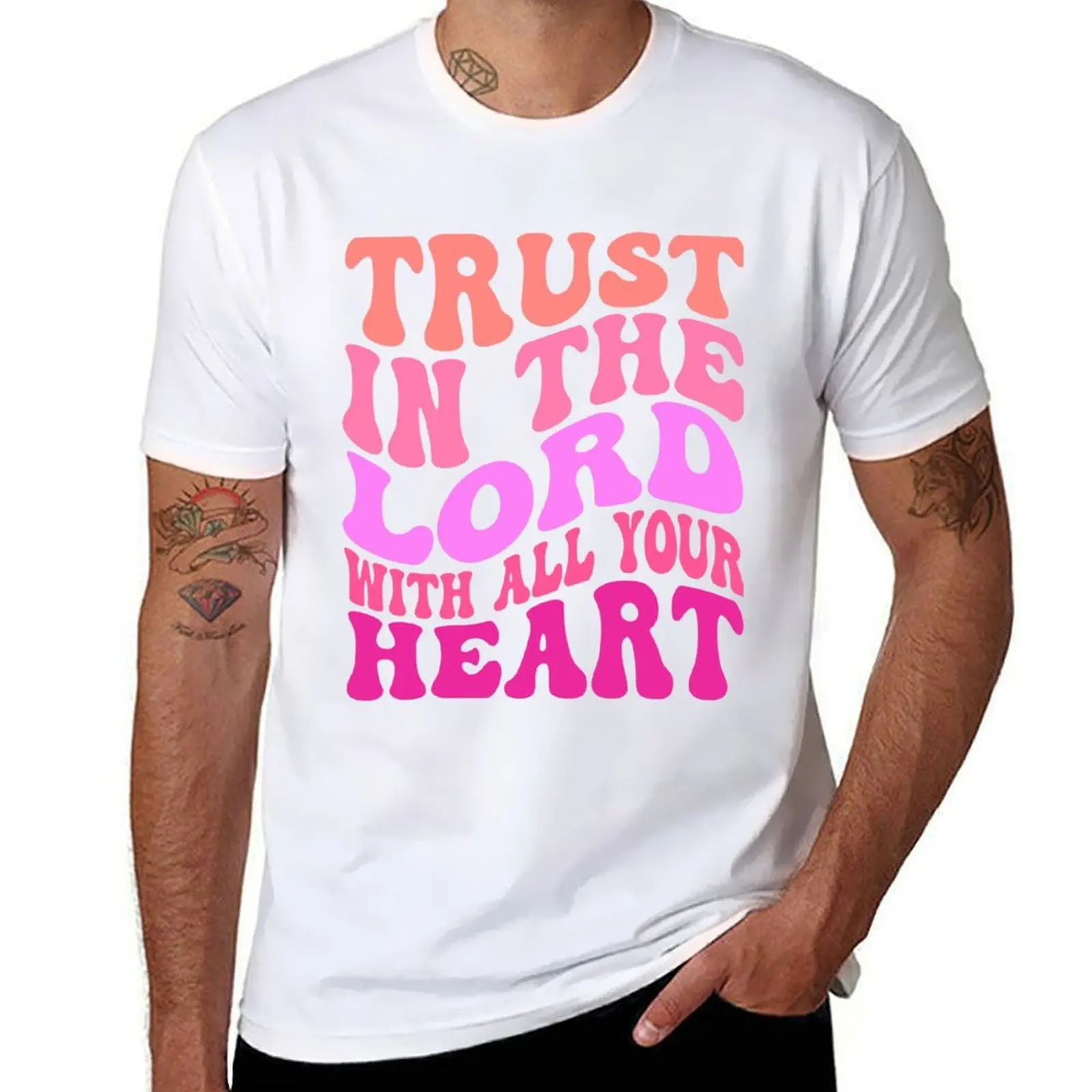 

Trust In The LORD With All Your Heart T-Shirt anime t shirts oversize essential t shirt T-Shirt