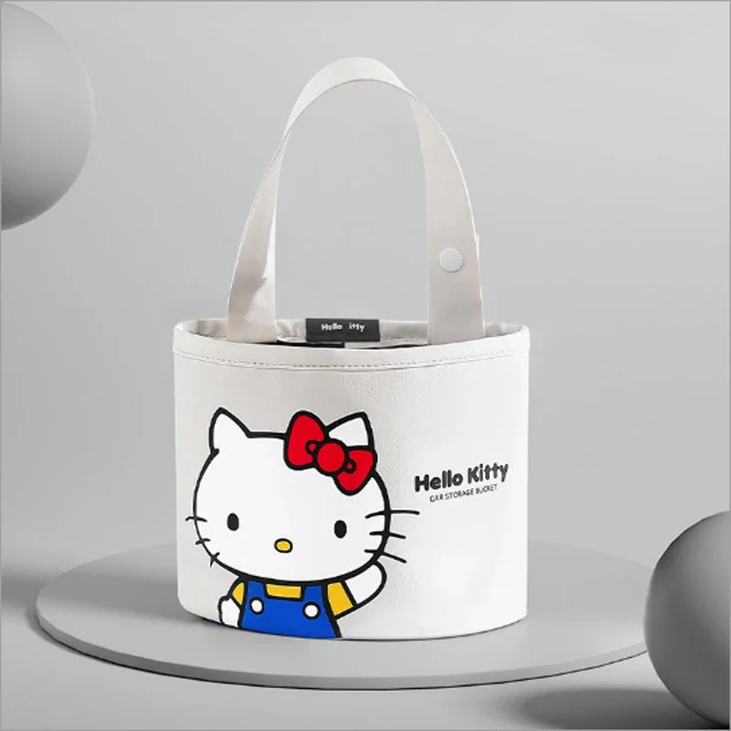 Sanrio Genuine Car Storage Box Hello Kitty Cartoon Seat Hanging Storage Bag Cute Car Decoration Supplies Accessories Gifts