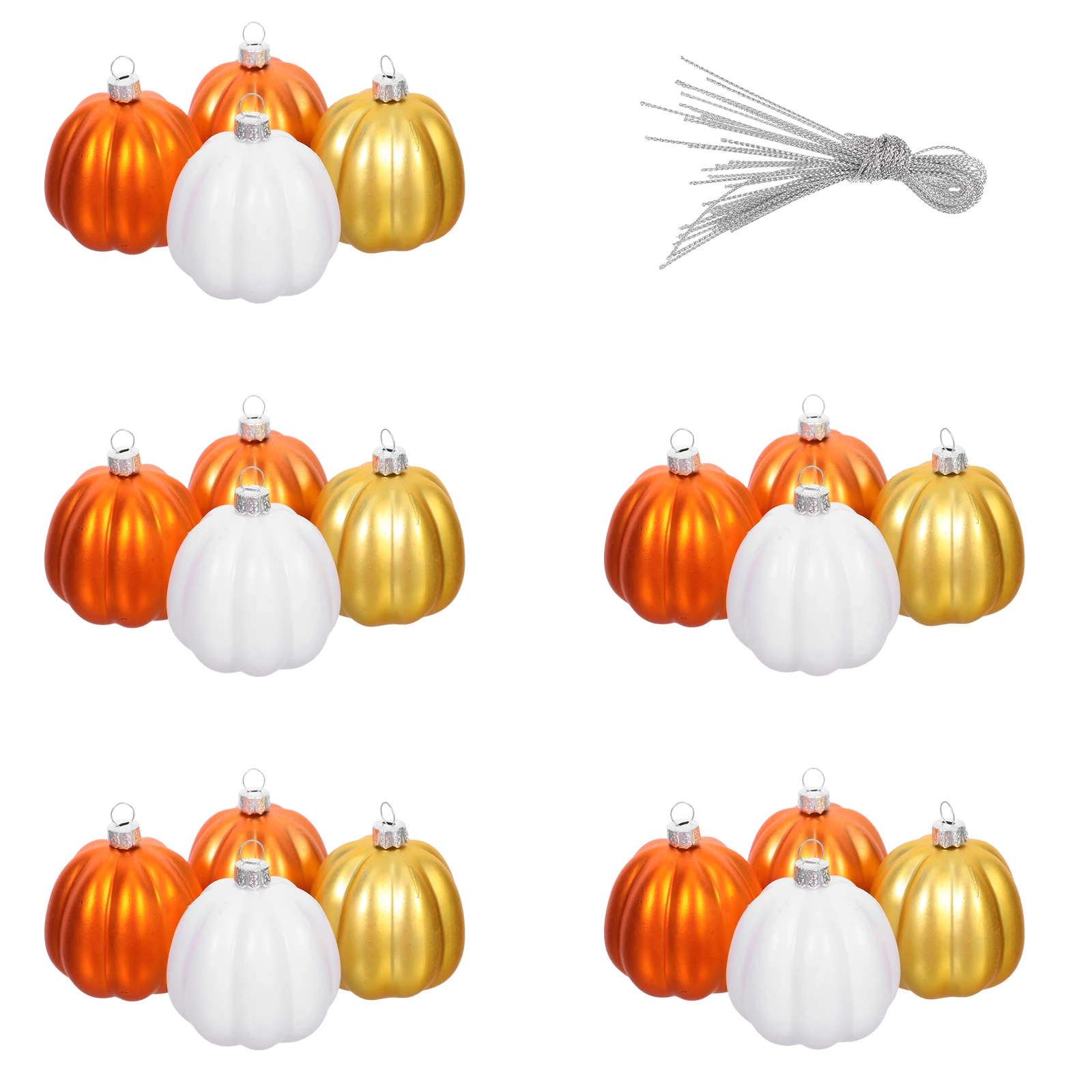 

20 Pcs Plastic Pumpkin Hanging Decoration Fall Decorations for Home Christmas Balls Craft Ornaments
