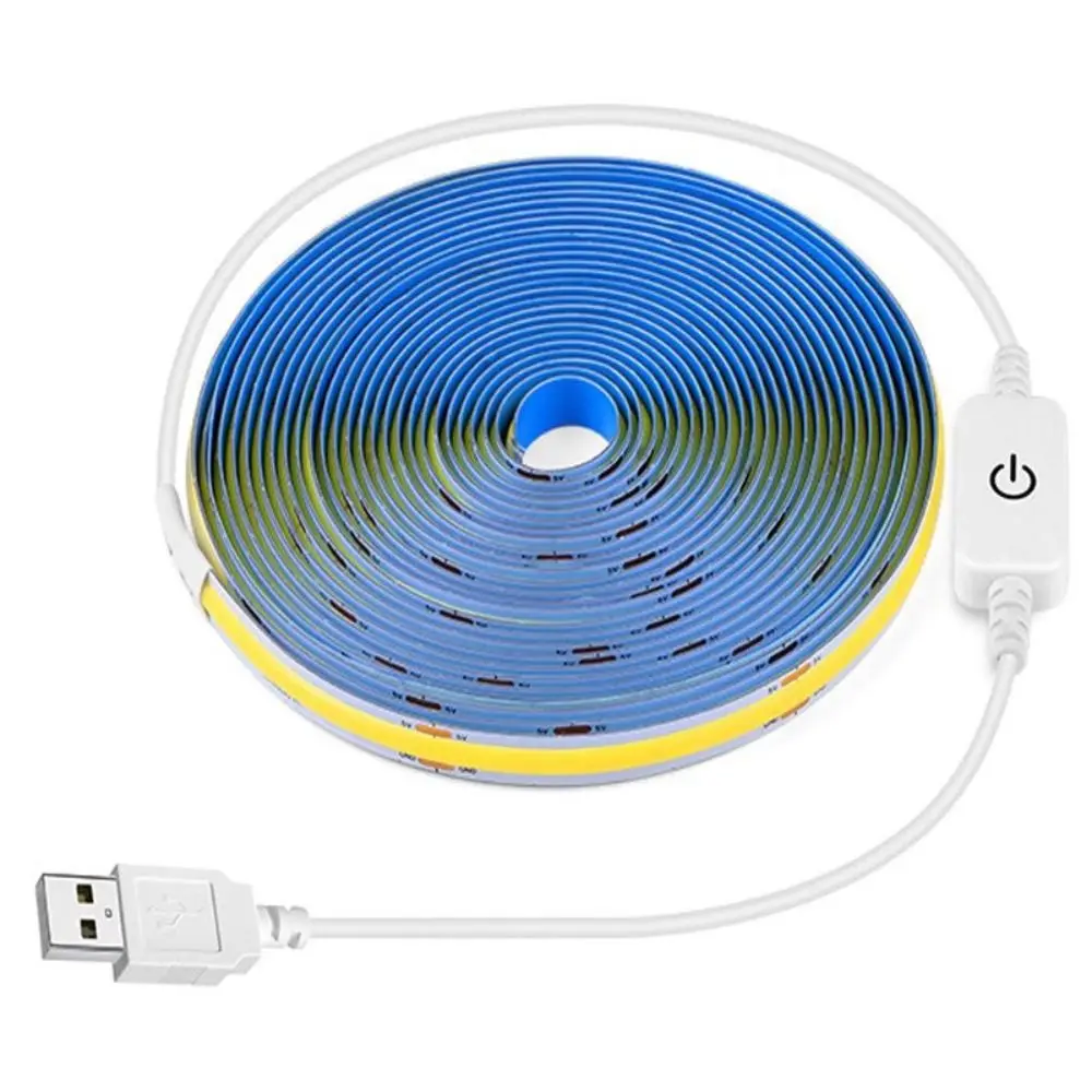 

New Touch Dimmer COB Lights 5V USB Linear LED Strip Wall Decor Room DIY