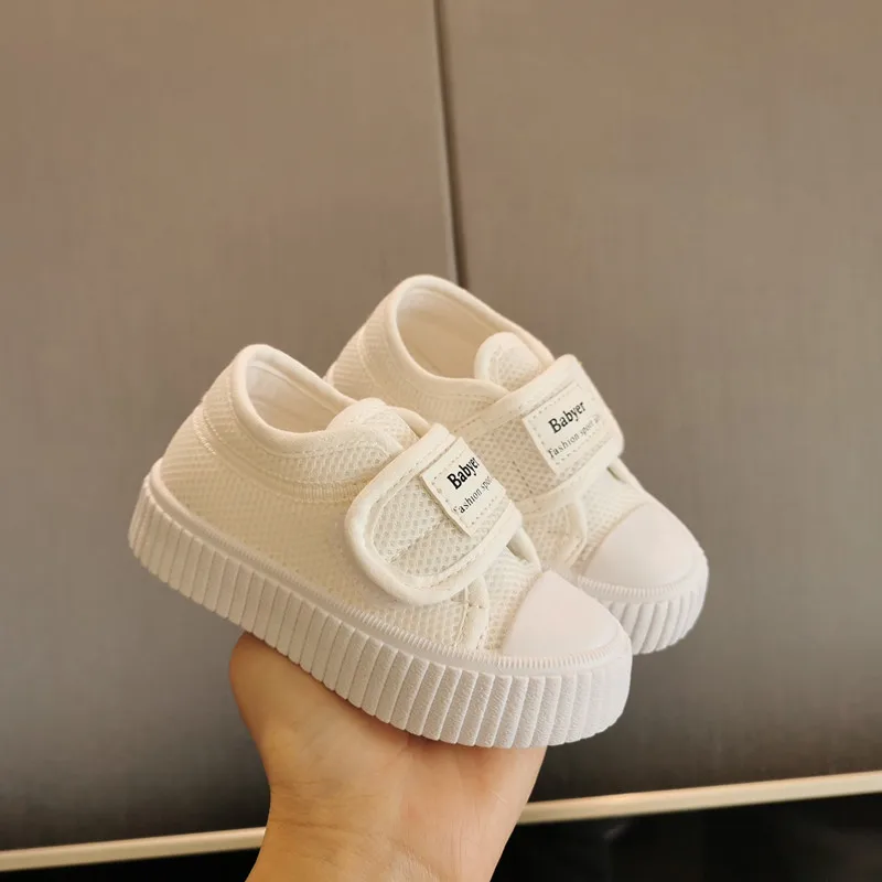 2024 Spring Summer New Children\'s Fashion Thick Sole Canvas Shoes Kids Breathable Casual Sneakers Toddler Girls Boys Chic Shoes