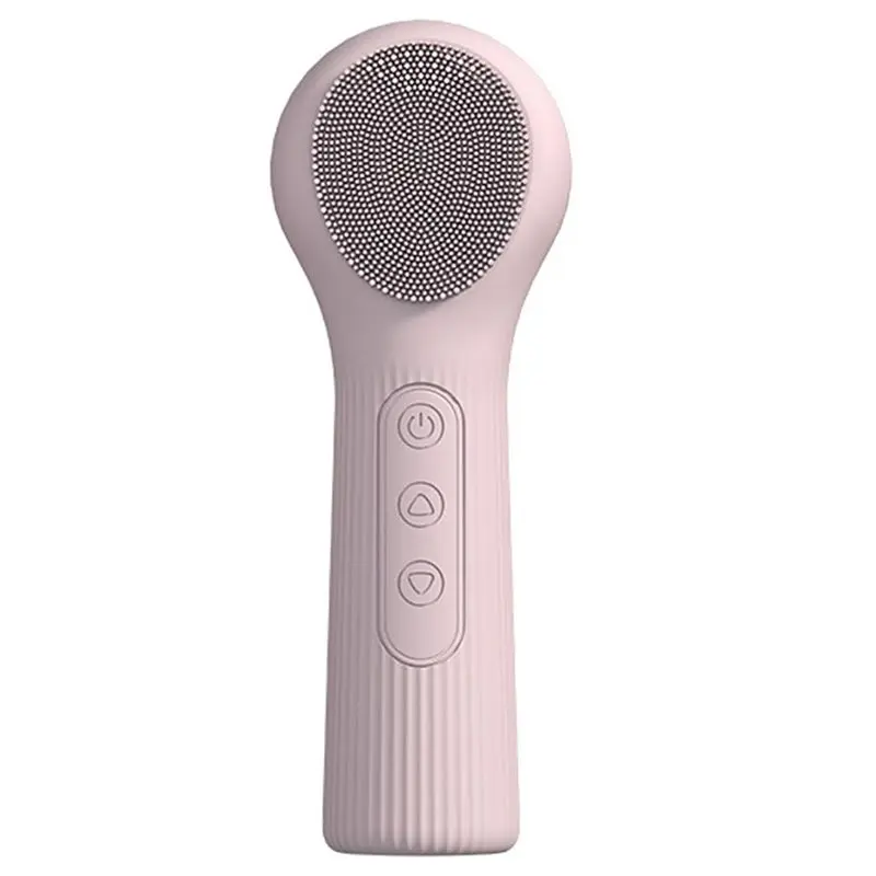 A98G-Wasserdichte elektrische Gesichtsreinigungsbürste mit Wärmemassage, 2-in-1-Silikon-Gesichtspeeling für Frauen