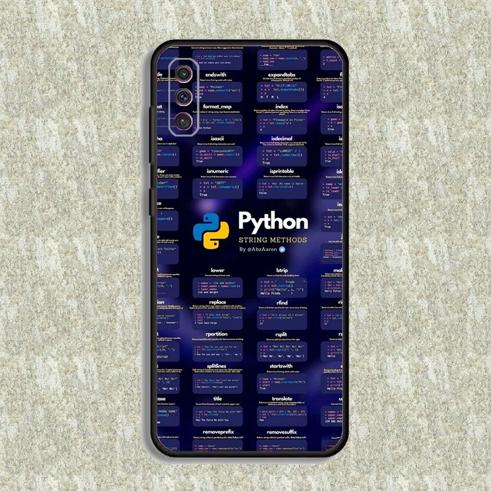 Programming Languages Java Phone Case For Samsung S23,23,22,30,21,10,9,Note20 Ultra,Lite,Ultra,5G,Plus,FE,Black Soft Case