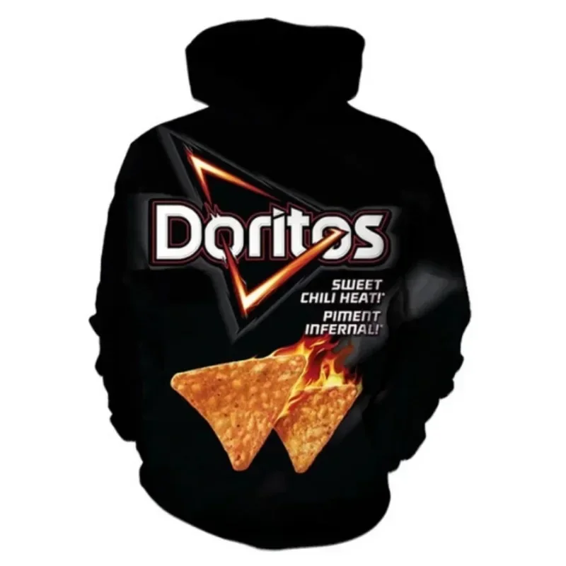 Spring Autumn Kids Doritos Snack Hoodie Men Fun Graphic Pullover Adult Casual Hooded Clothing Boys Girls Fashion Top Coat