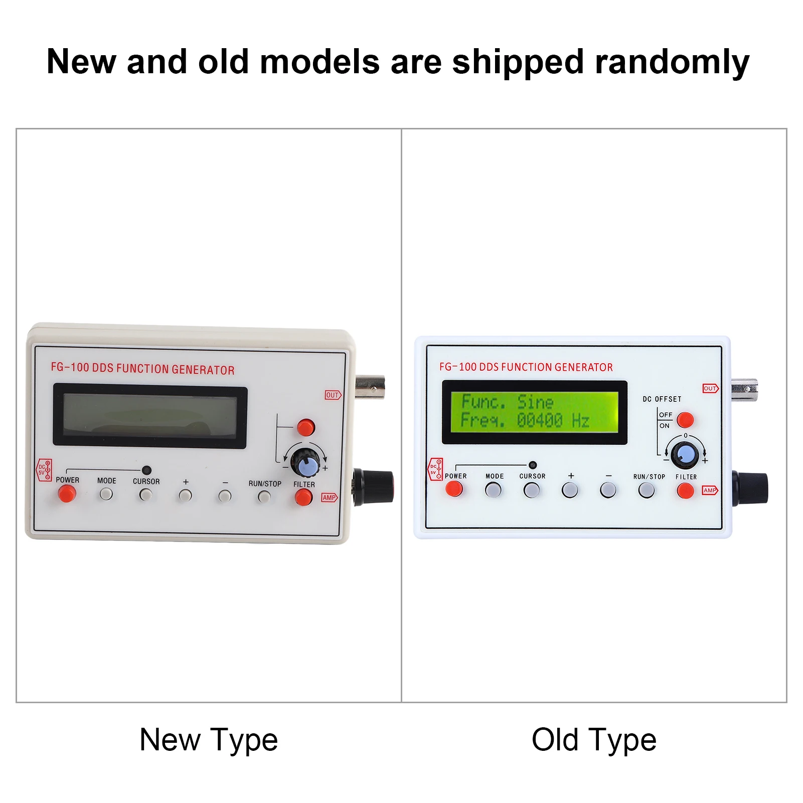 Function  Generator FG‑100 DDS Function Generator Sine Frequency 1HZ‑500KHz Counter  Source Generator Meter