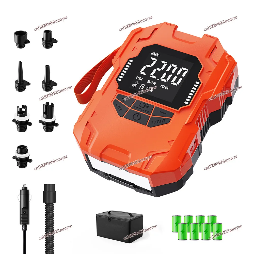 

Lithium battery paddle board air pump 22psi inflatable boat pump