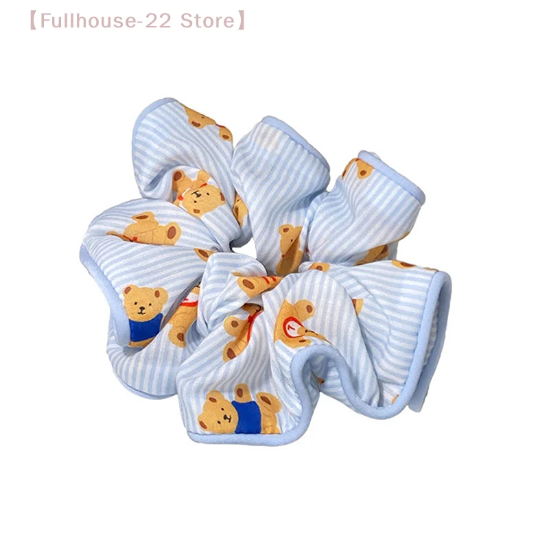 【MAX-22】 Lazos para el cabello a rayas con forma de oso para el intestino grueso, lazo para la cabeza con bola para mujer, accesorios para el cabello versátiles, cuerdas para el cabello