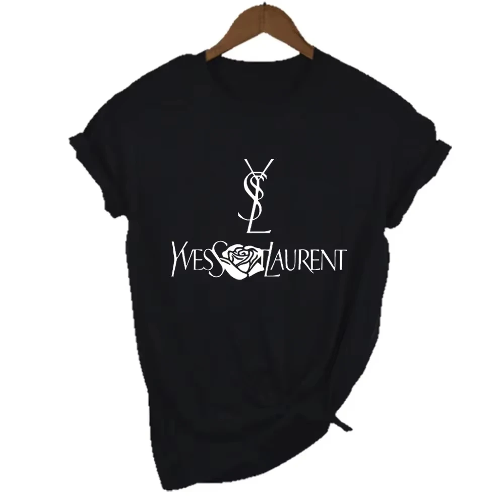 New Hot 2026 Summer Fashion Top Quality Print High Quality Cotton Summer T-shirt Summer Women's Top Luxury Tee Ins Y2k