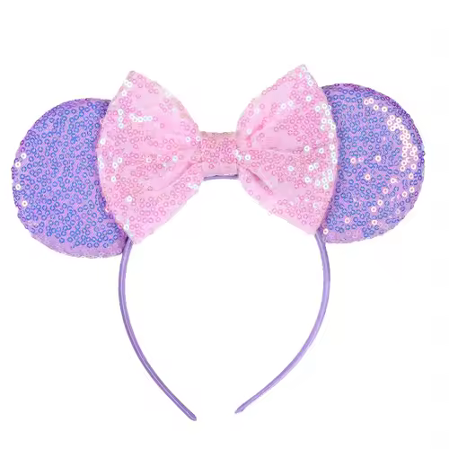 Mouse Ears Headhand for Girls Adults Cute Cartoon Party Cosplay Hair Accessories Sequin Bows Hairband Toys - Image 16