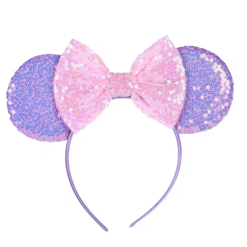 Mouse Ears Headhand for Girls Adults Cute Cartoon Party Cosplay Hair Accessories Sequin Bows Hairband Toys - Image 16