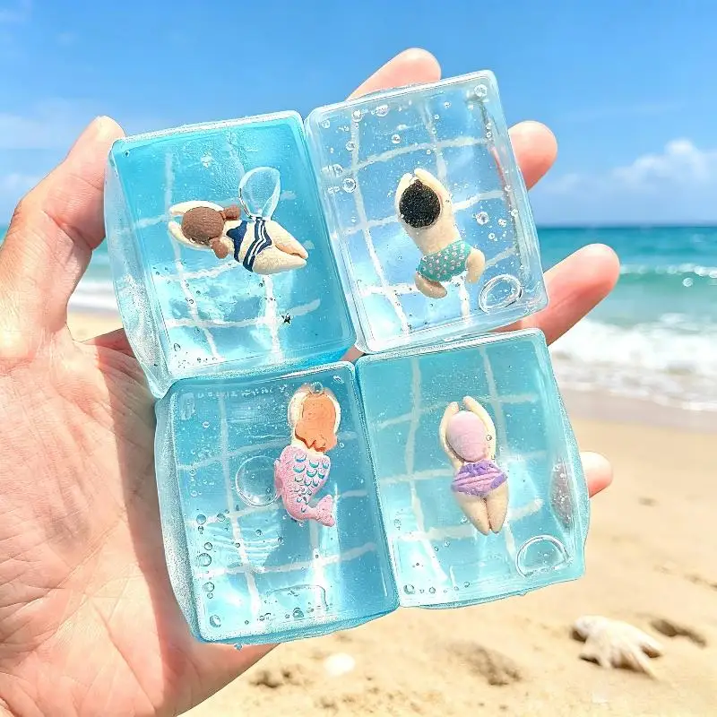Swimming Pool Squeeze Toys Maltose Stress Relief Slow Rebound Sensory Toy Mochi Stress Reliever Toys Antistress
