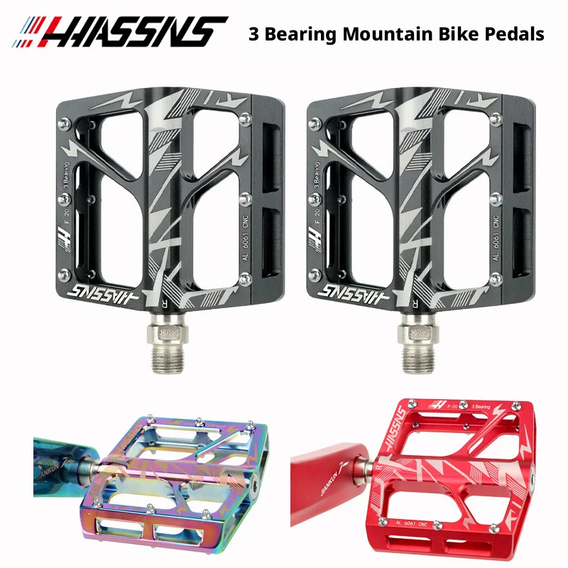 

HASSNS 3 Bearings Bicycle Pedals Ultralight BMX MTB Road Bike Pedals Non-slip Aluminum Alloy Mountain Bike Parts