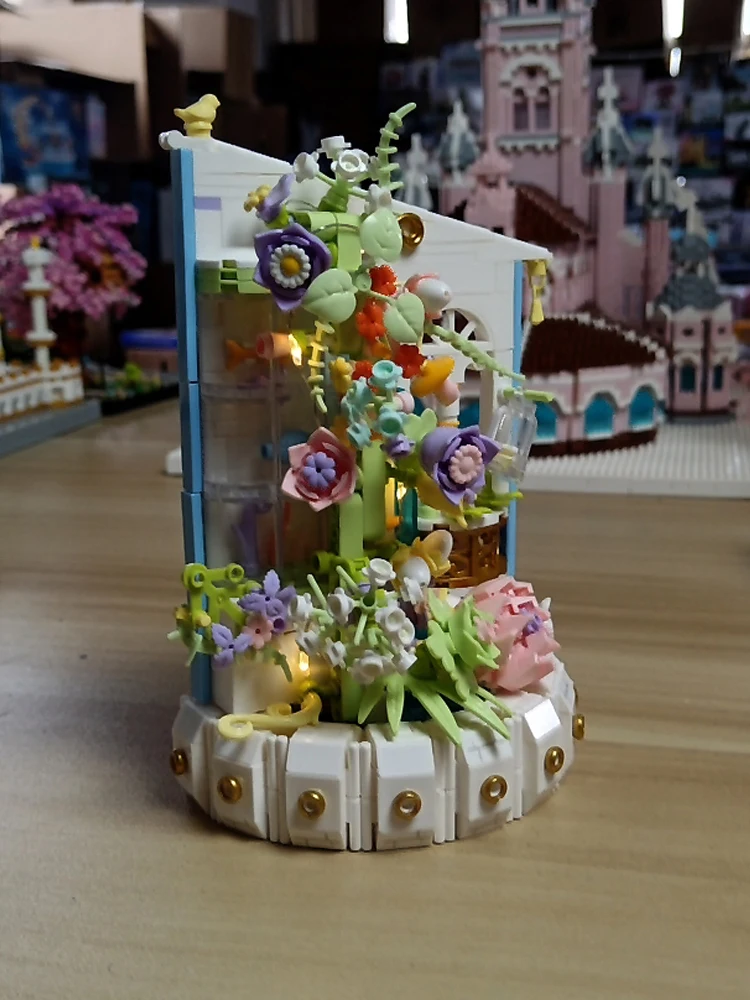 Wusste gebaut kreative Blumen bausteine Modell Dekoration Mini Ziegel Spielzeug für Mädchen Geschenk Konstrukteur Narzisse Bonsai