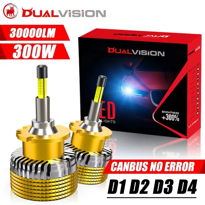 360 Led D3S Headlight Canbus D1S D2S D4S D8S 1:1 Xenon Lights Turbo LED Four-Side 30pc CSP Chips Plug and Play D1R D2R D3R 6500K