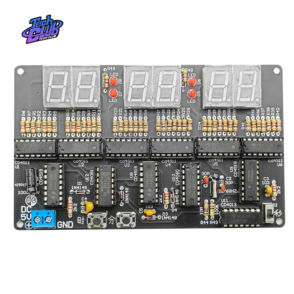 Modułu LED cyfrowy zegar obwodu elektroniczny zestaw zrób to sam samodzielnego montażu i lutowania zapasowy zestaw dla element elektroniczny uczniów