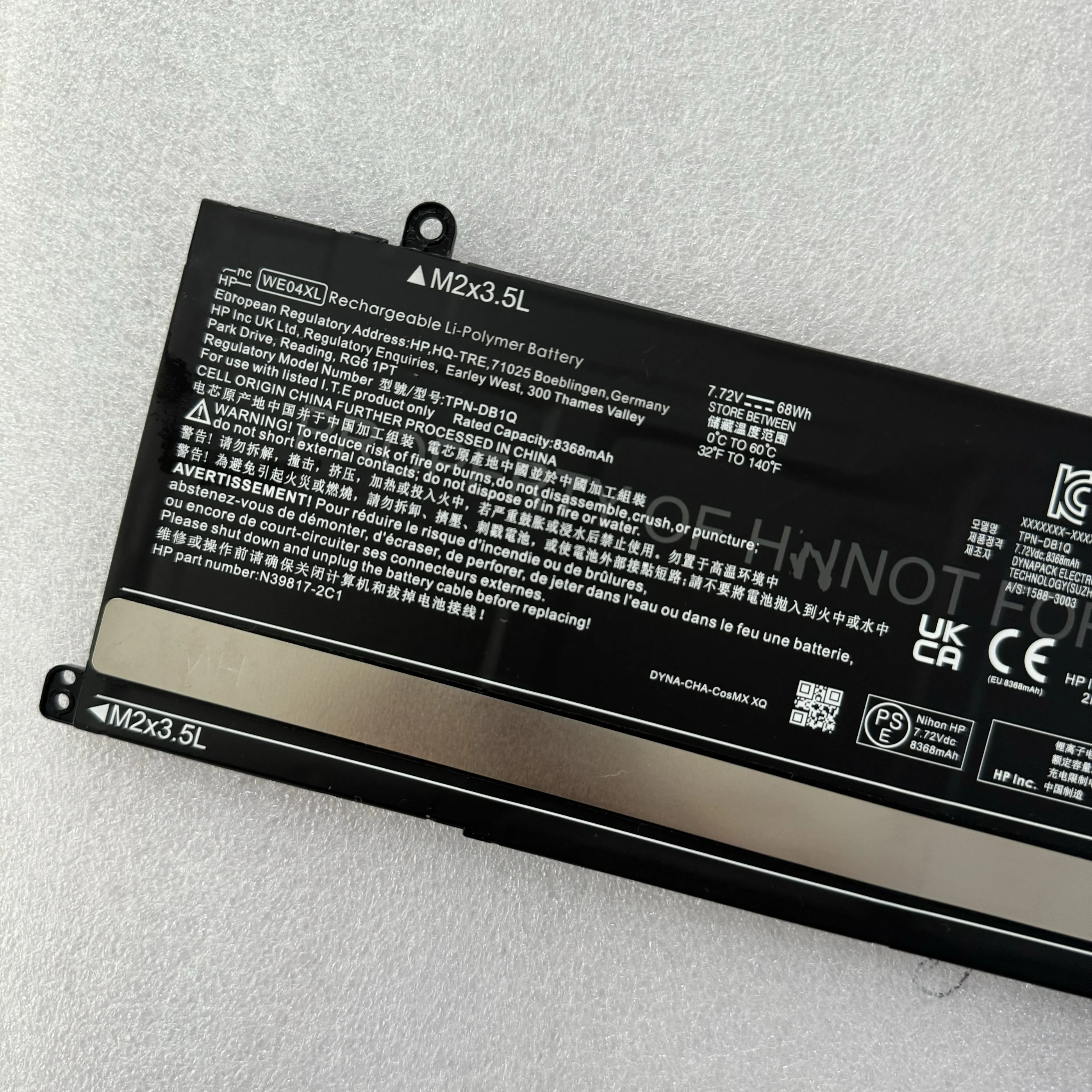 Laptop Battery WE04XL 7.72V/68WH/8368mAh For N39817-CF1 HSTNN-WB0F in 2023 Notebook