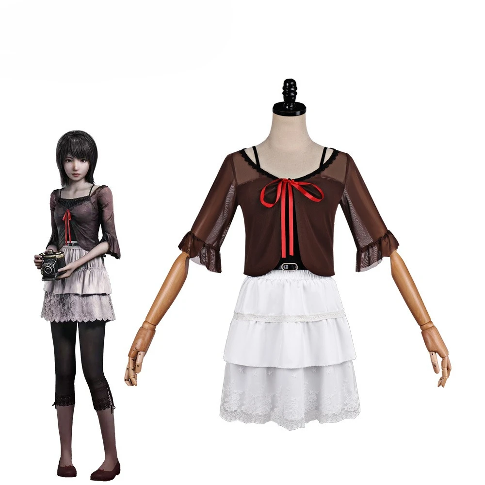 

Fatal Frame Crimson Butterfly Amakura Mio Cosplay Costumes Game Character Halloween Masquerade Performance Clothing for Women