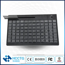 Chip Magstripe Card Reader 84 Keys USB Window POS Programmable Keyboard For Computer POS systems