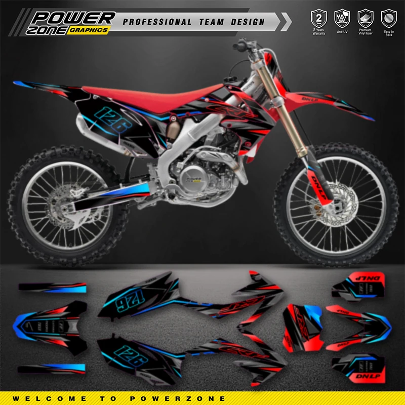 

Powerzone Motorcycle Graphic Decal Stickers Kits For Honda CRF450 CRF450R 2009 2010 2011 2012 CRF250 CRF250R 2010-2012 2013 108