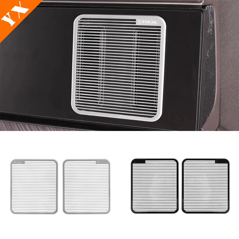 For Denza N9 2025 2026 accessories stainless Black Car Central Control Air Outlet Panel Cover,Left Right Air Outlet Dust Frame