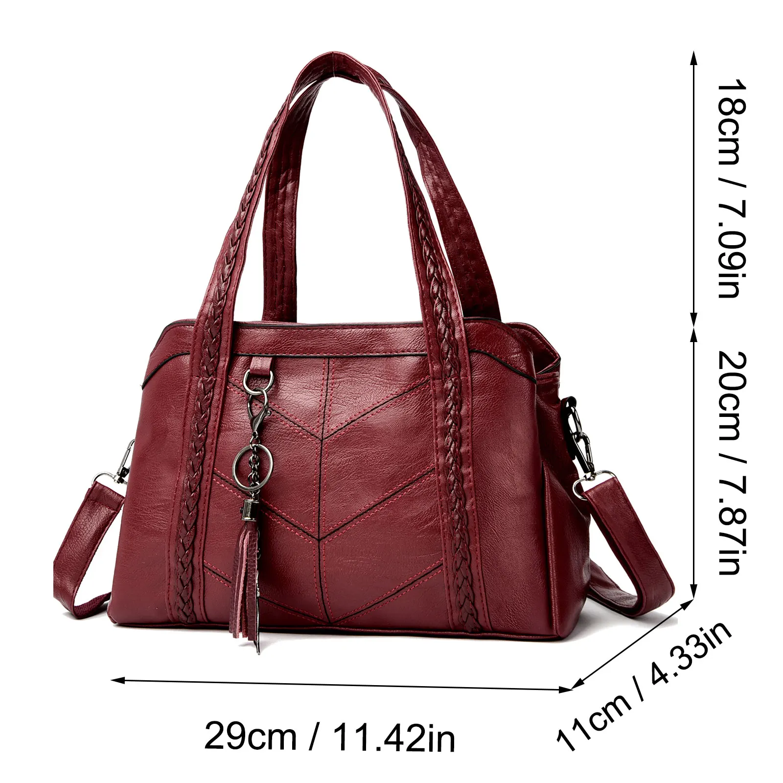 Shoulder Bags for Women Leather Handbags Designer Women Messenger Bag Retro Tote