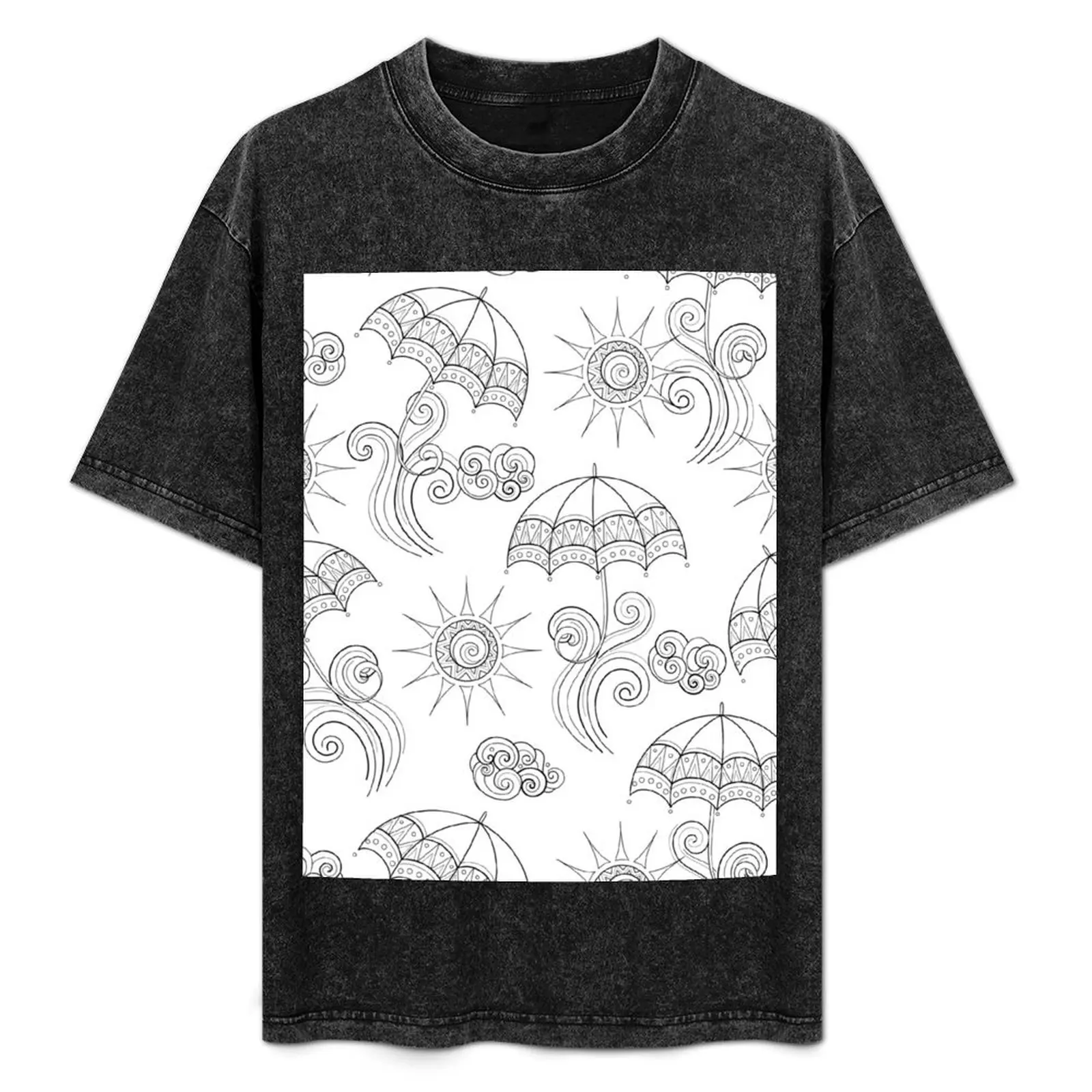

Noncolored Fairytale Weather Forecast Print T-Shirt clothes summer 2025 t shirt men