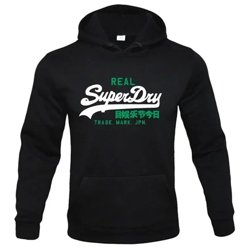 

Men's Extra Large Cotton SweatshirtsHooded Sports Casual Sweatshirt Street Style Superdry Letter PrintElegant AutumnNew