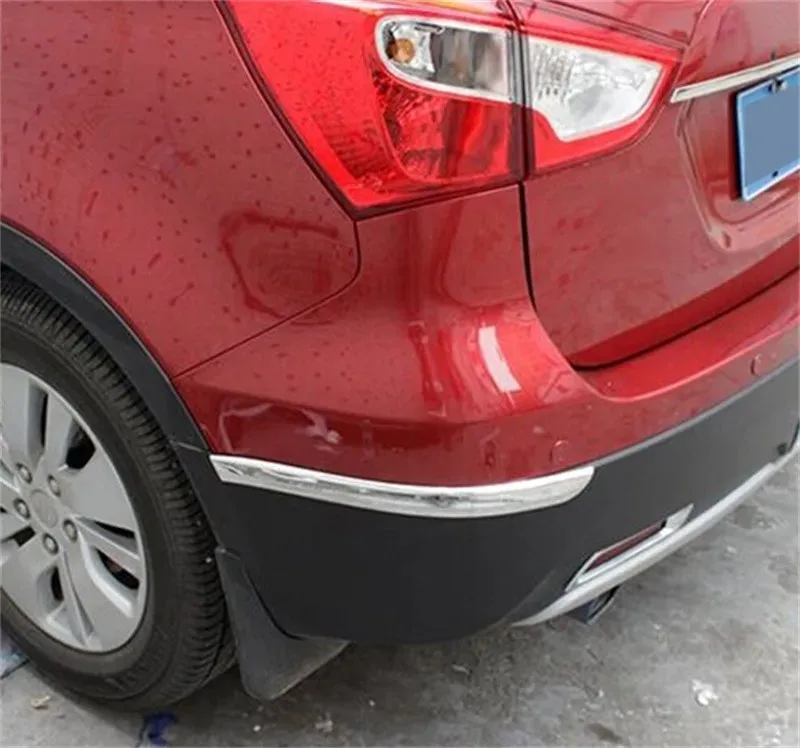 Front Rear Bumper Corner Cover Trim For Suzuki Sx4 S-Cross Crossover 2014 2015 2016 Chrome Car Anti-Collision Strip Accessories