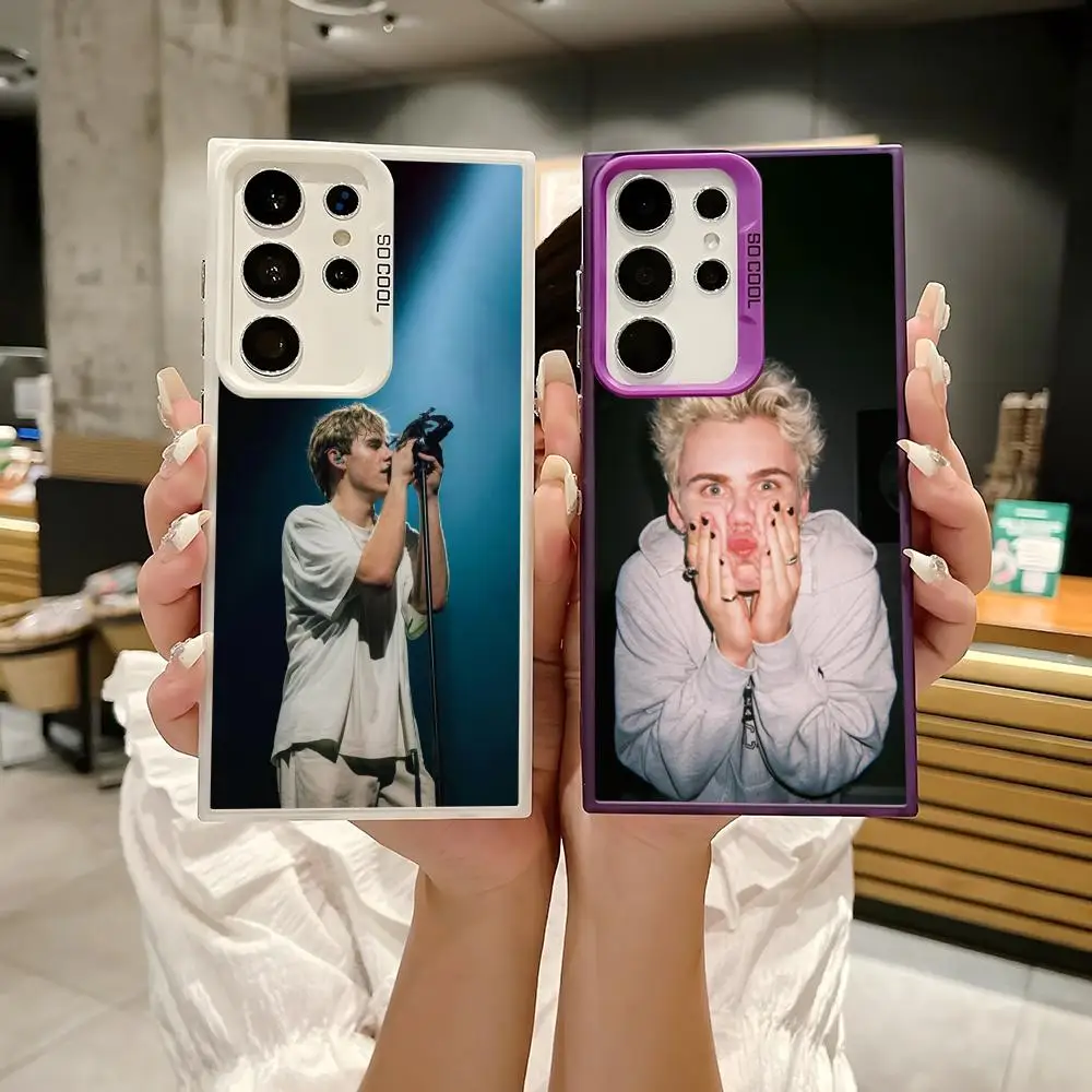 المغني T-The Kid Laroi قضية الهاتف لسامسونج غالاكسي S25 حافة S24 S23 S22 S21 S20 الترا سيليكون الملونة الفضة جراب هاتف