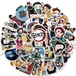 50PCS Demon Slayer Stickers Cartoon Anime Book Luggage Laptop Guitar Waterproof Luggage Sticker Gaffiti Sticker Toys Pack