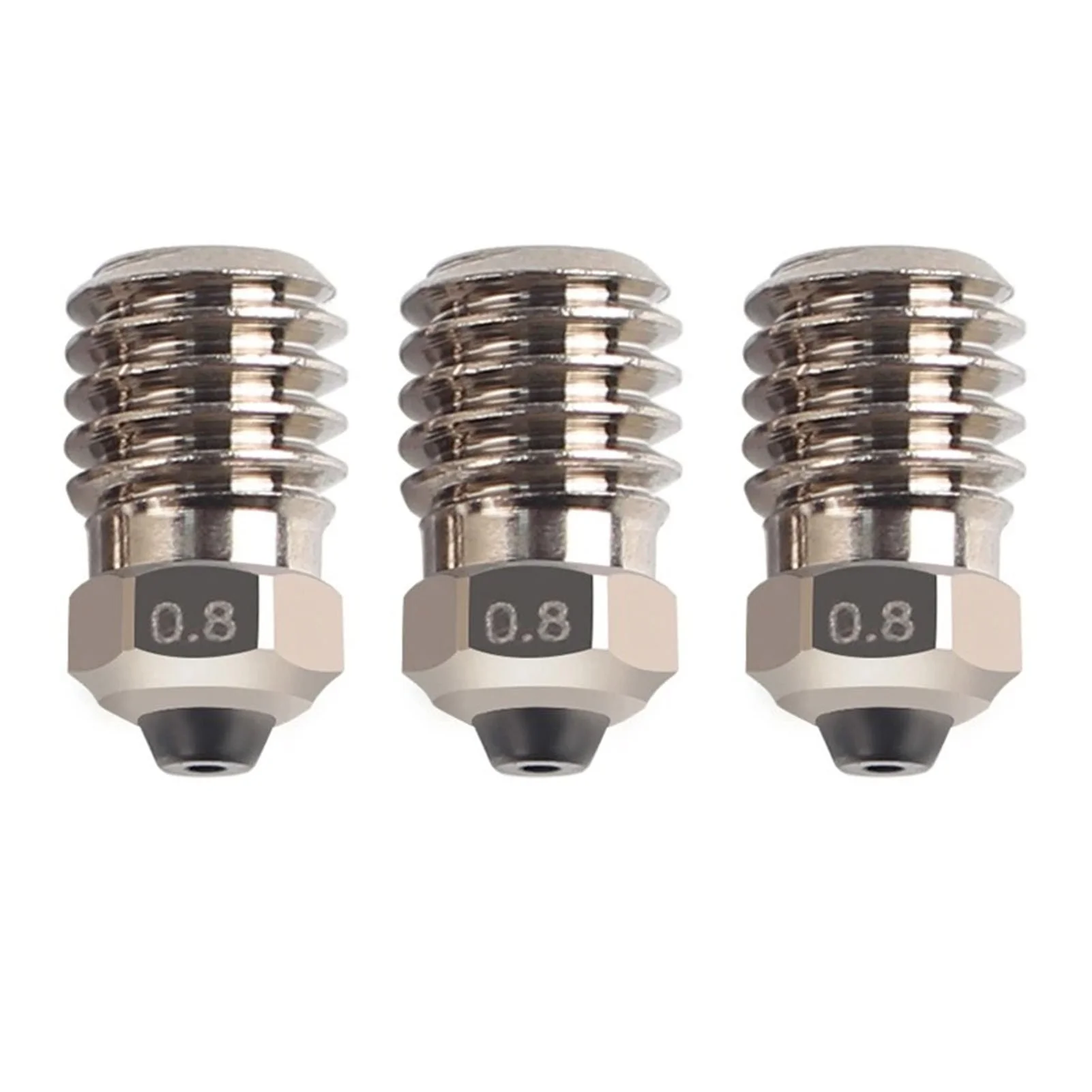 3 Pcs 3D Printer Nozzle Hardened Steel Ni Plating High Temperature Proof Extruder Hotend Nozzle for X1 P1P