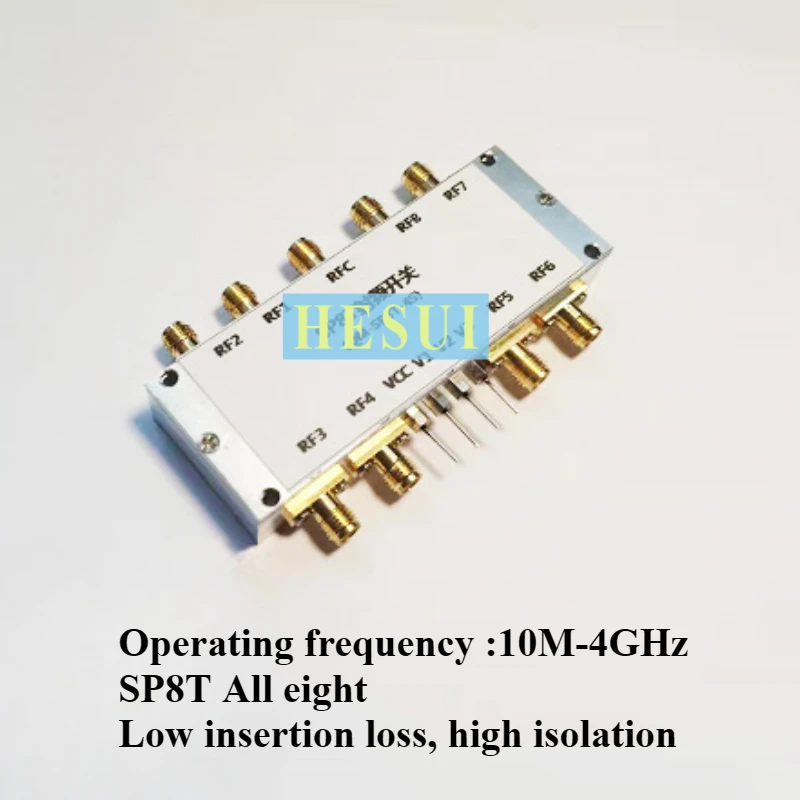 

Радиочастотный переключатель 10–4 ГГц, электронный переключатель SP8T, все восемь радиочастотных микроволновых печей