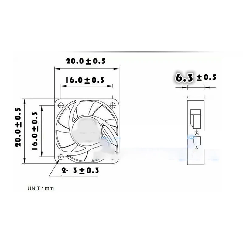 2006 5v12v 2CM 20MM fan Cooling fan 10000RPM ultrathin fan mini laptop fan 2wire