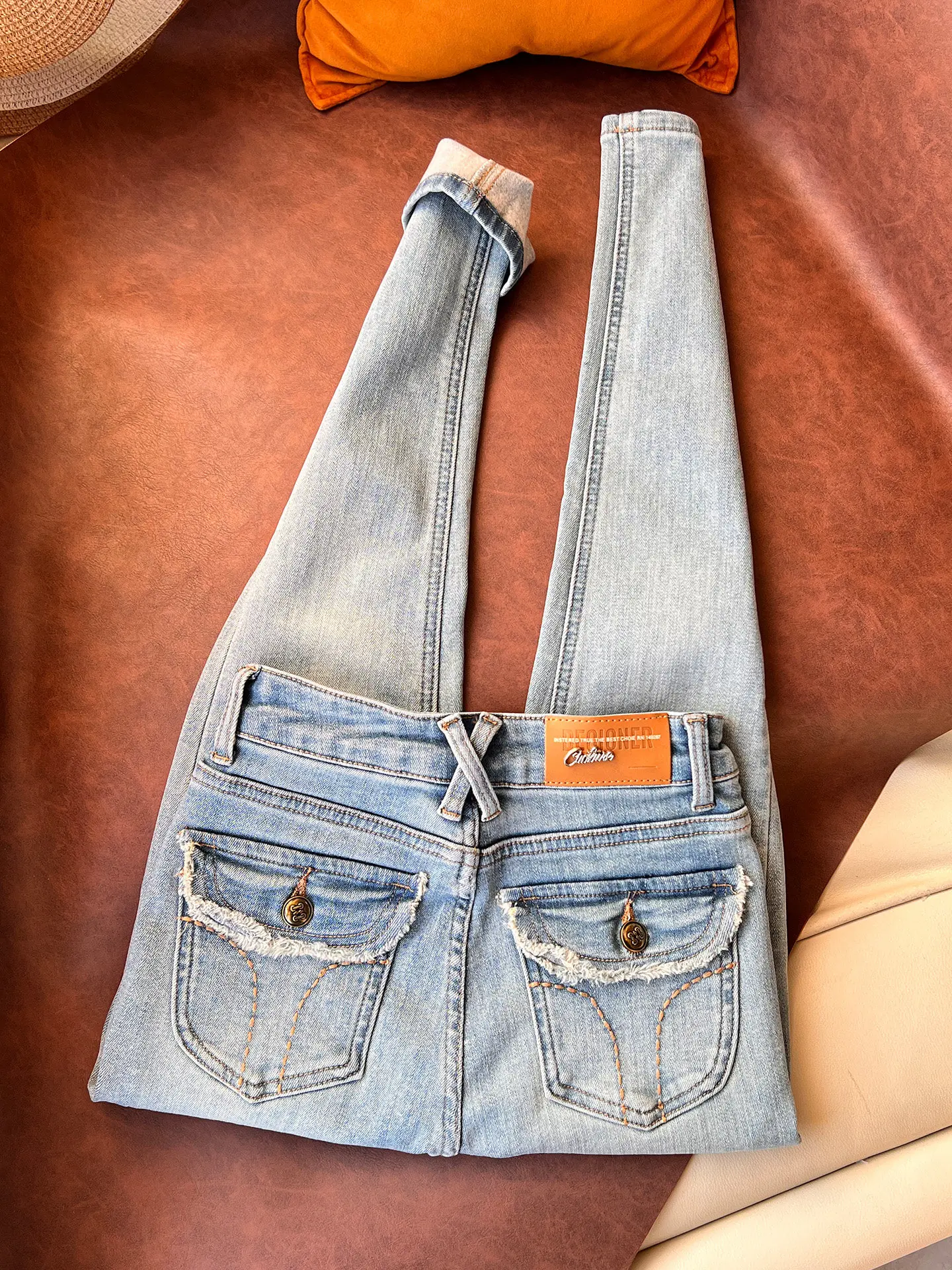 

Slim Fit Fleece Lined High Waist Thickened Pencil Jeans Women's Autumn Winter New Style Elastic Slimming Denim Pants