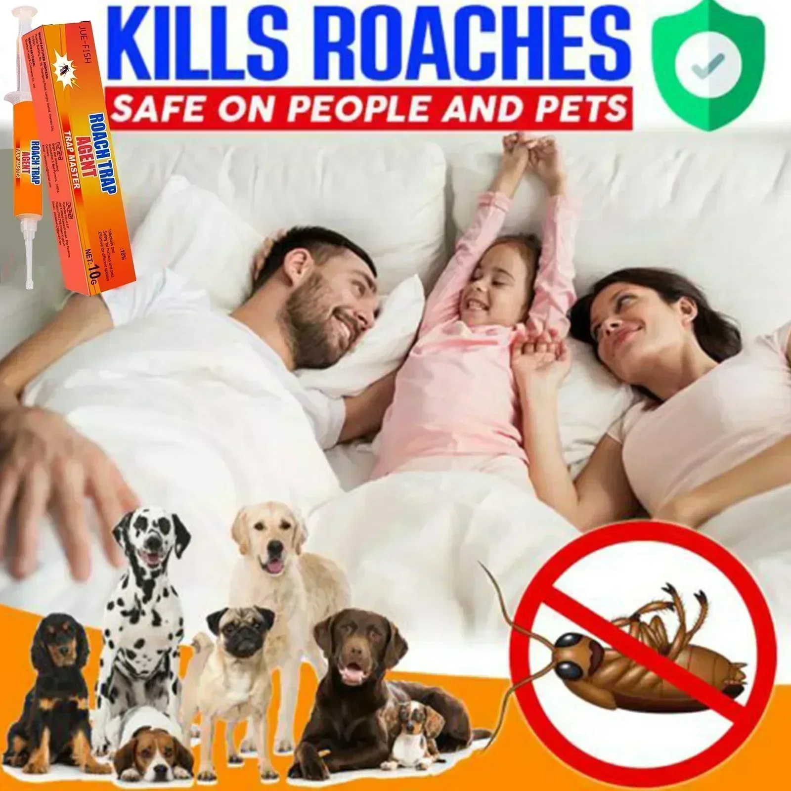 Quick Kill Catcher Cockroach Killer Home Use Strong Cockroach Killing Gel Bait Clear Cockroach Medicine Whole Nest End House