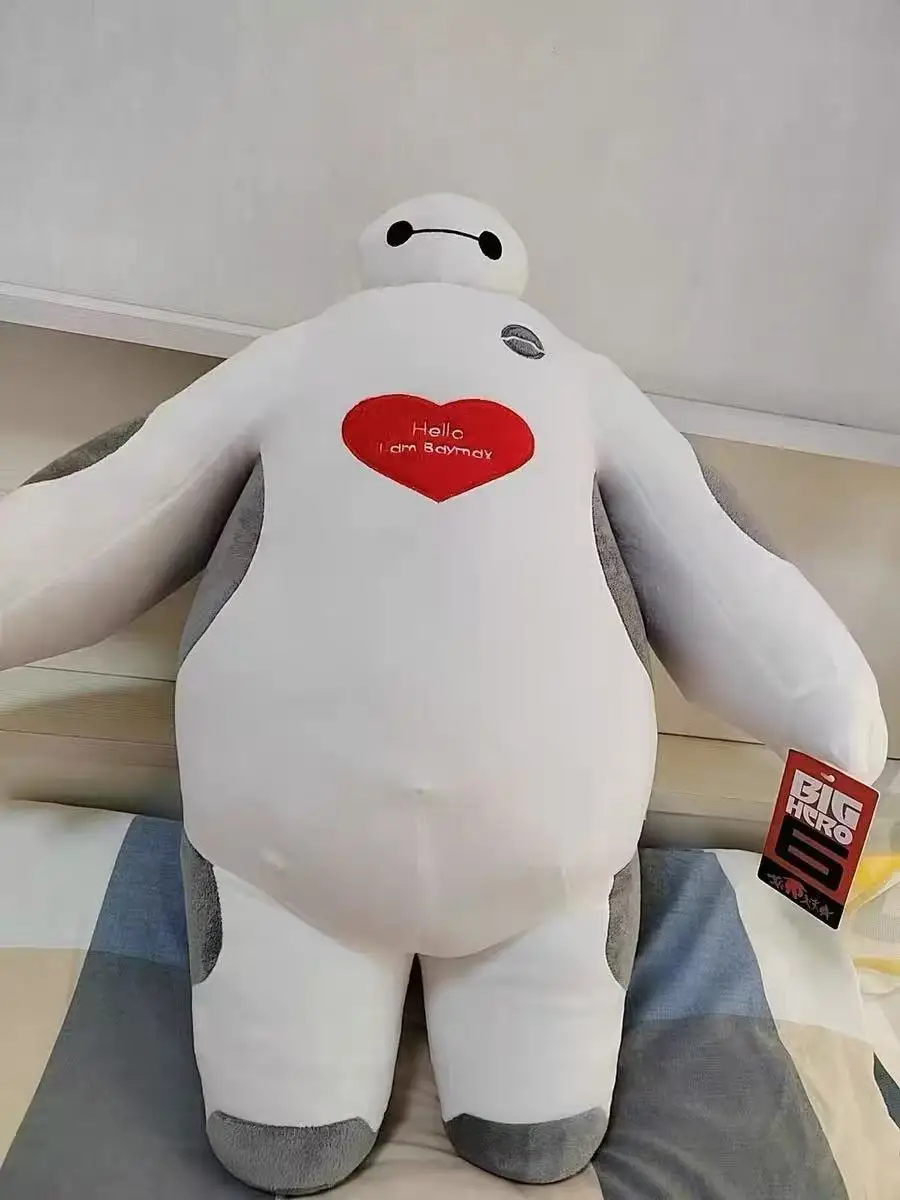 

60cm~180cm Large size love Big Hero 6 love heart Baymax stuffed Plush toy Full filled doll model room decor ornament kids gift