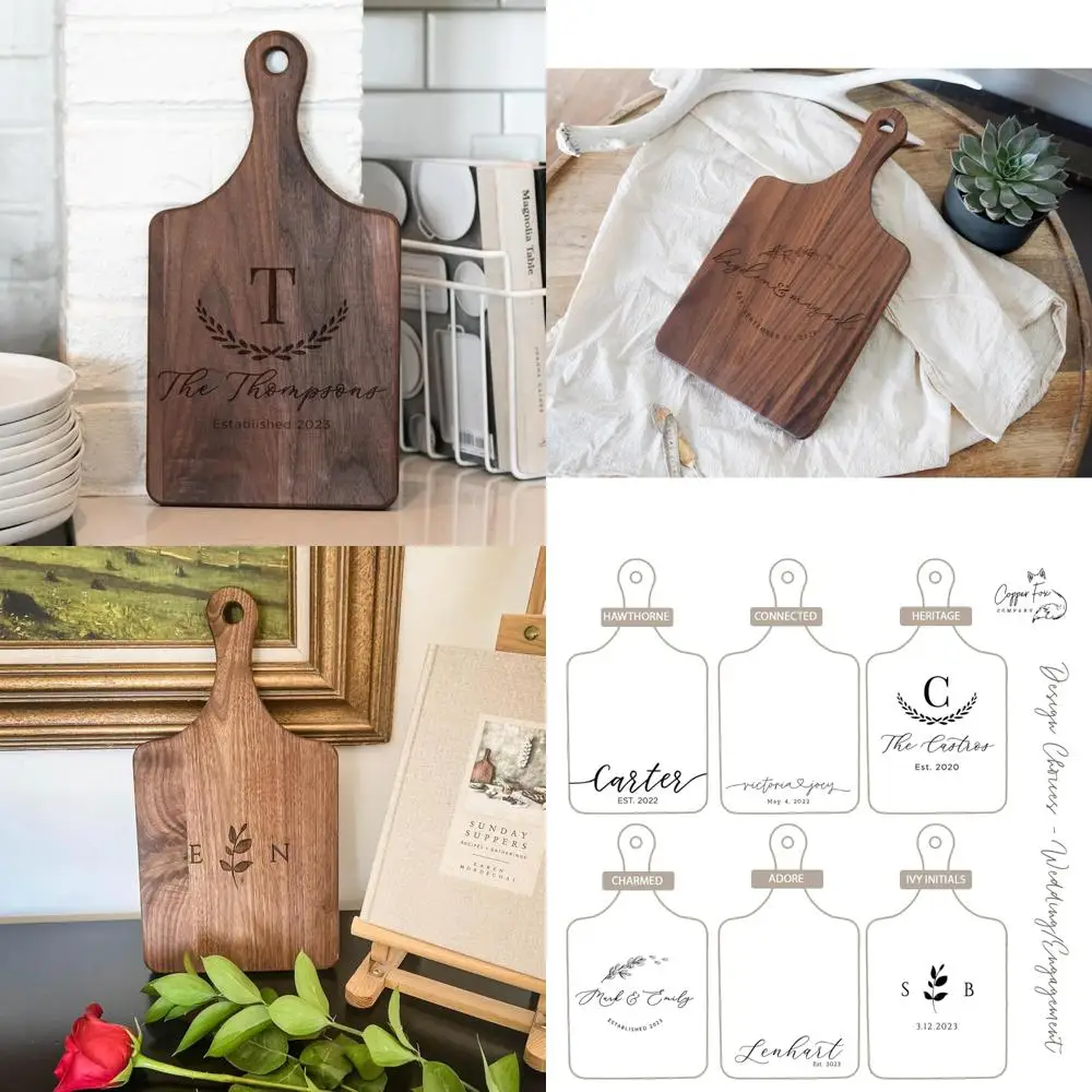 

walnut custom engraved cutting board - unique wedding or housewarming gift for 2024