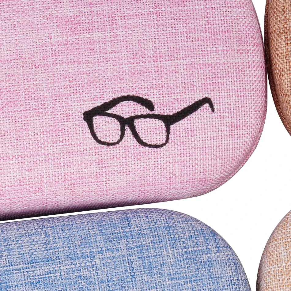 Unisex Fashion Glasses Case Hard Shell Linen Fabrics Eyewear Cases Cover Protective Sunglasses Eyeglasses Eyewear  Box