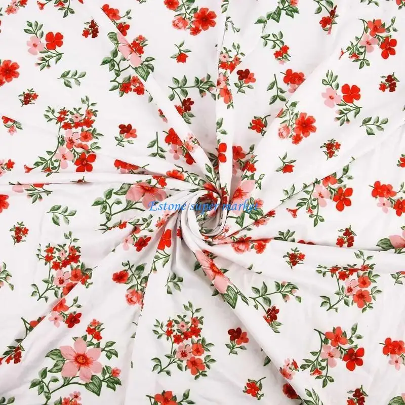 

090B 2 Pcs Baby Floral Printed Receiving Blanket Headband Set Sleepsack Hair Band Headwrap for Newborn