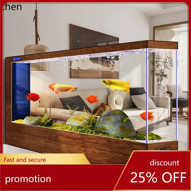 

ZML glass fish tank screen partition living room household large floor intelligent ecological aquarium year
