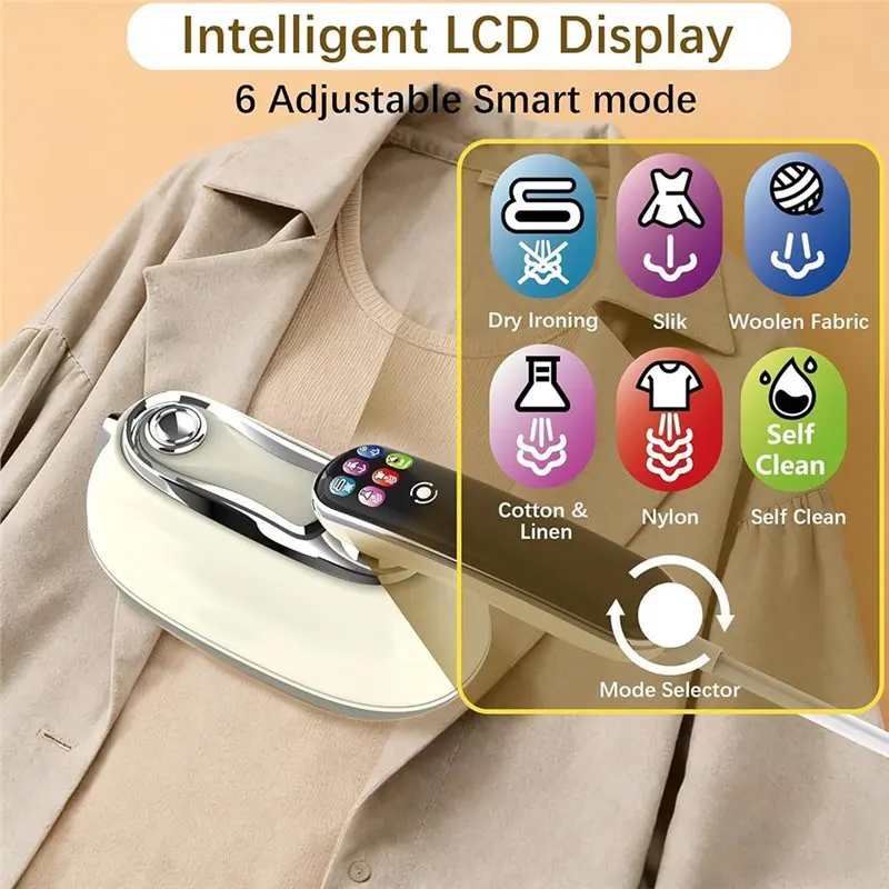 B90B-For Clothes For Clothes 2-In-1 Garment Steamer& Steam Iron, Travel Steamer, Handheld Steam Engine EU Plug