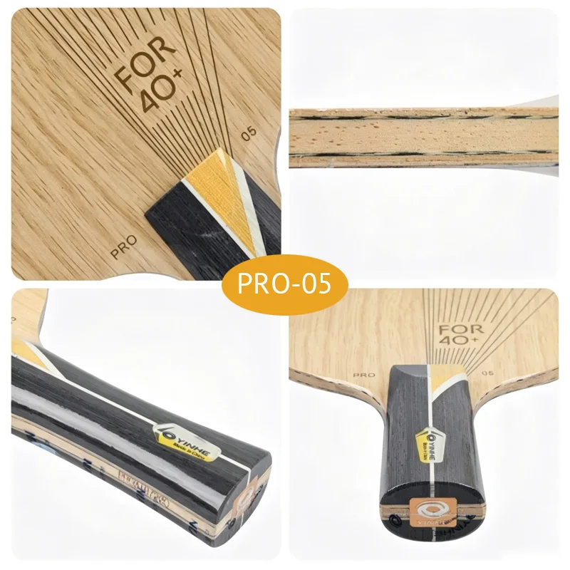 YINHE PRO Series Table Tennis Blade Pro 01/01G/03/05 Ping Pong Blade Base Board 5+2 ALC Fiber Original Packing Box view 4
