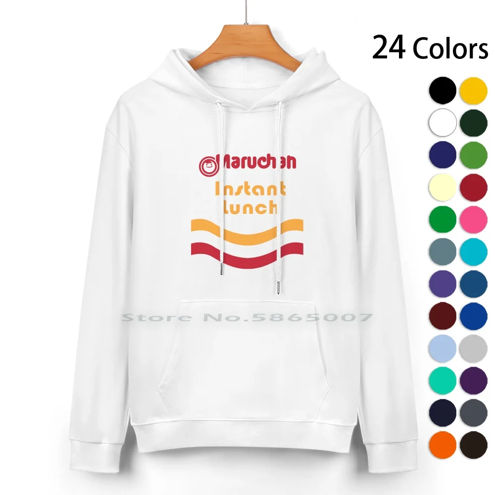 Maruchan Instant Lunch Pure Cotton Hoodie Sweater 24 Colors Maruchan Instant Lunch Ramen Japanese Lines Curves Logo Gag Cup