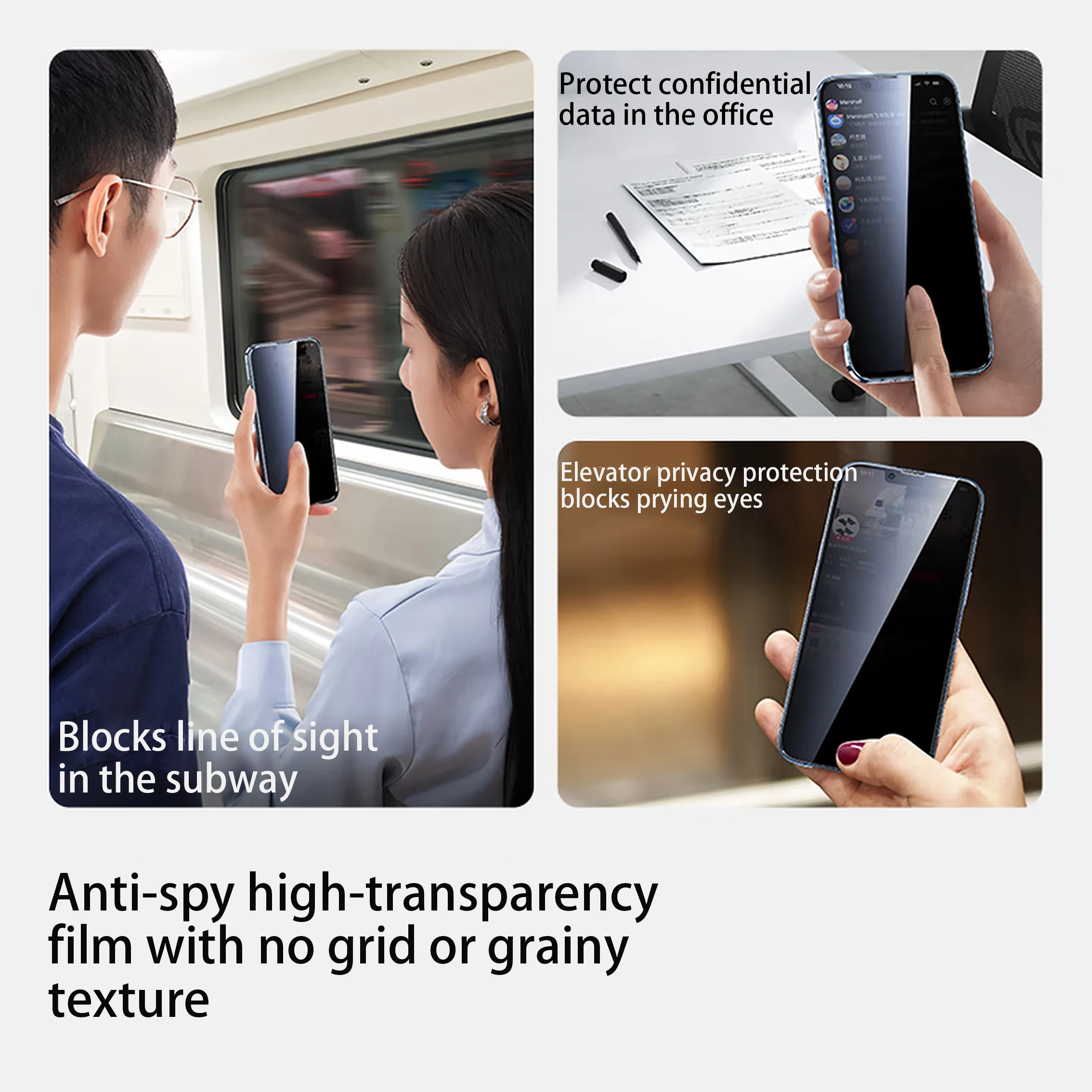 G-Rhino 1/2 قطعة واقي شاشة الخصوصية آيفون 15 برو XR X XS MAX المضادة للتجسس الزجاج المقسى آيفون 16 11 12 13 14 برو ماكس #6