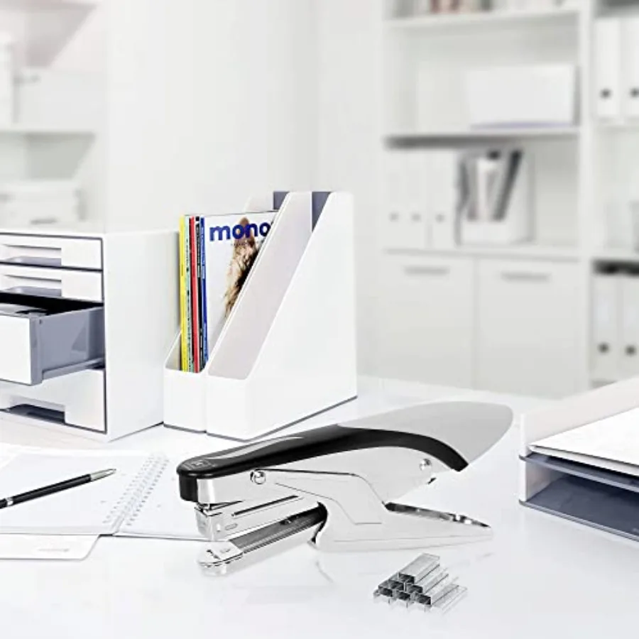 دباسة شديدة التحمل مع 1000 دبابيس ومزيل دبابيس بسعة 20 ورقة دباسة مكتبية للتدبيس في المدارس المنزلية Warehou